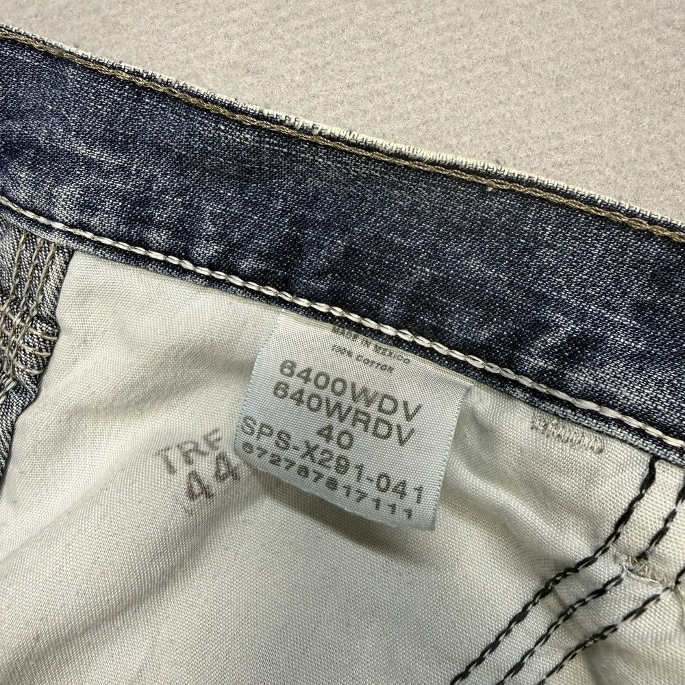 VTG Y2K Wrangler Jorts Rugged Wear Mens 40 Blue Denim Carpenter Shorts Relaxed - Picture 3 of 16